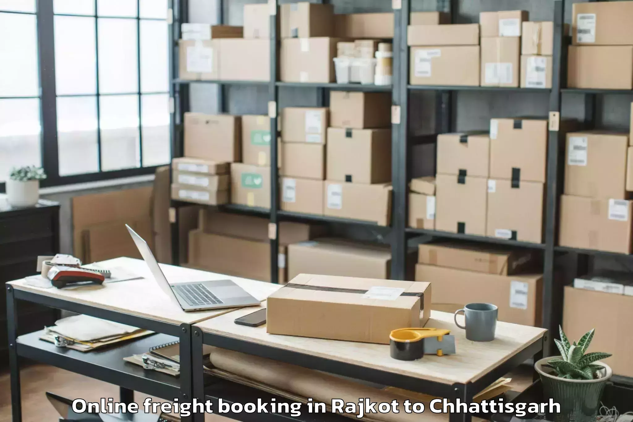 Top Rajkot to Mainpur Online Freight Booking Available